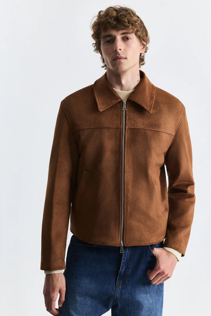 Antioch suede jacket in camel