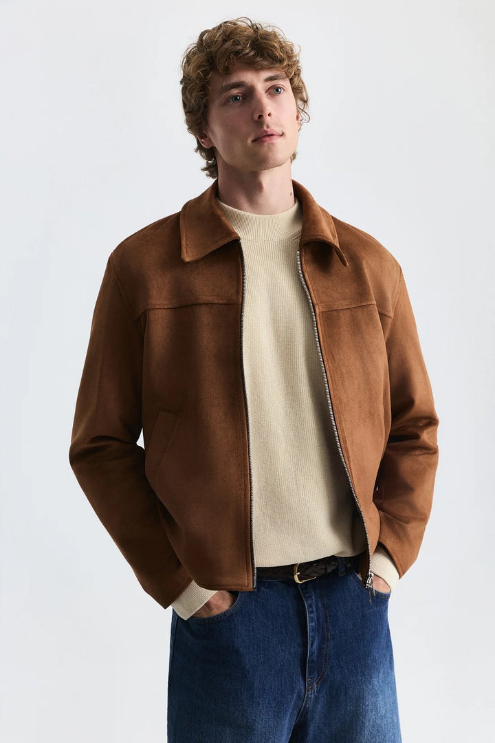Antioch suede jacket in camel