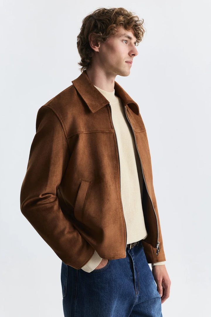 Antioch suede jacket in camel