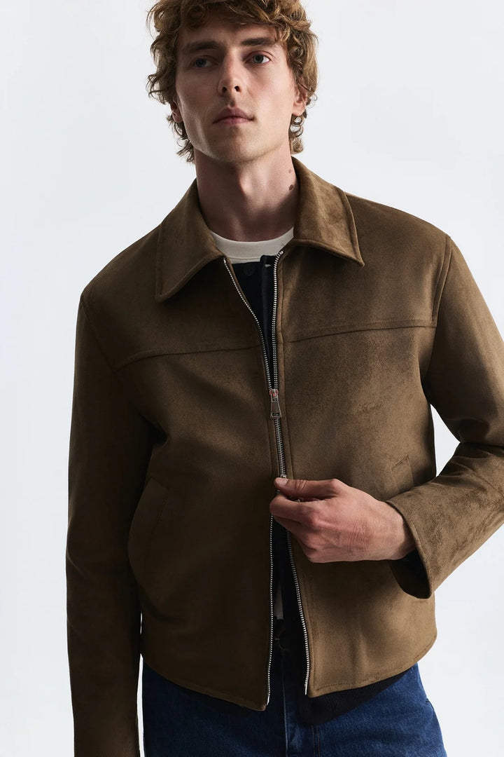 Antioch suede jacket in mink
