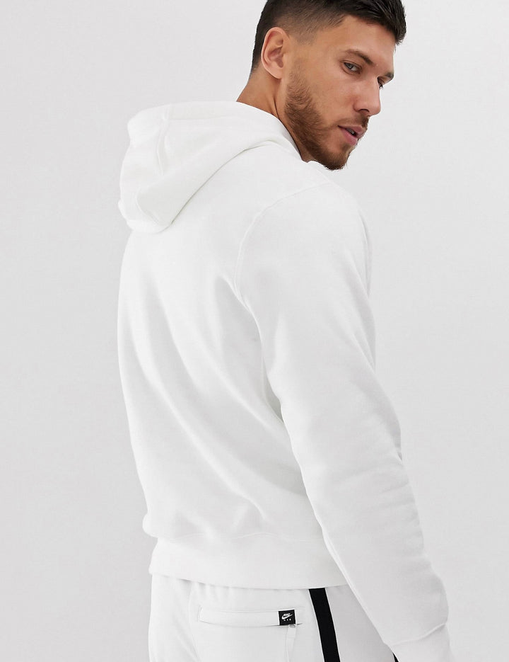 Nike logo print hoodie in white