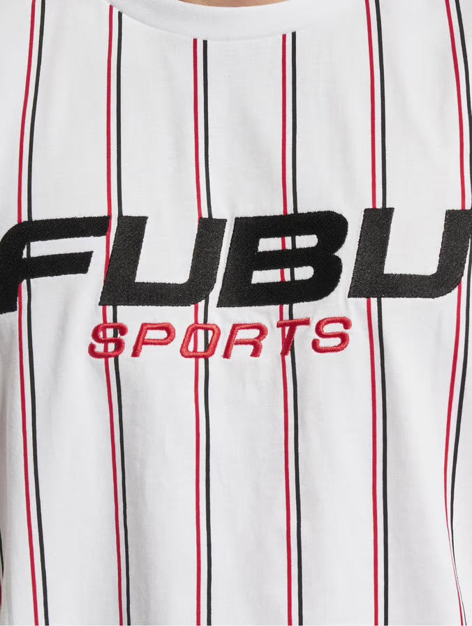 FUBU Pinstripe T-shirt in white