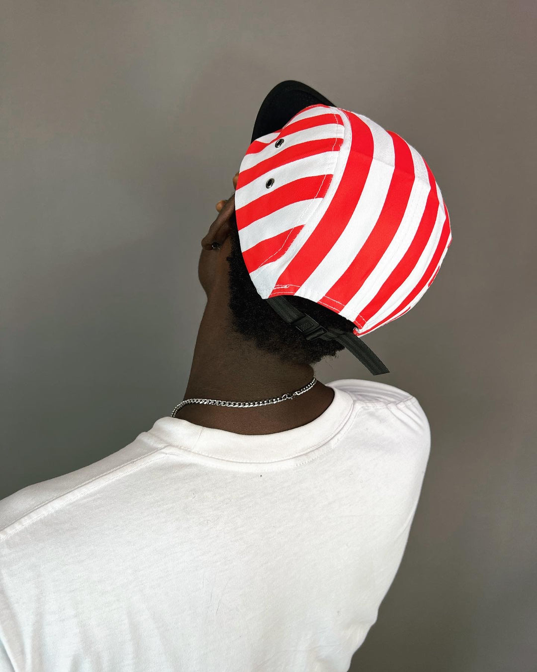 Golf Wang Striped Panel Cap in red