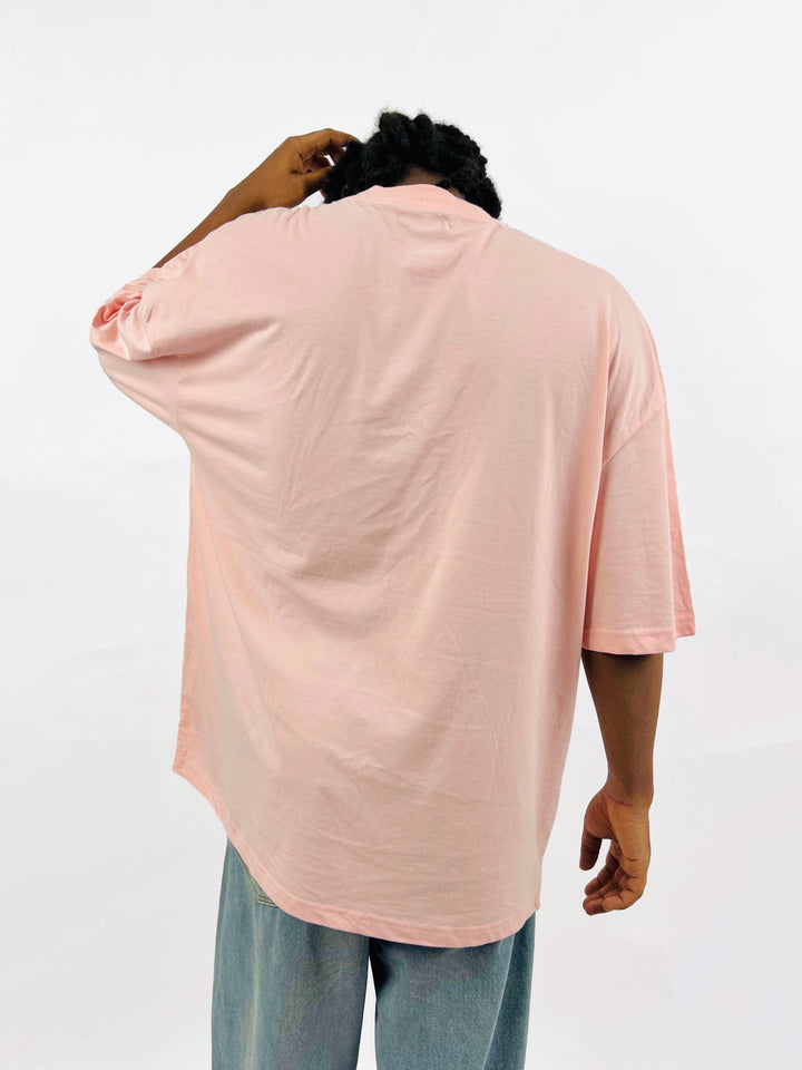 C&A Oversized Better Days Ahead print T-shirt in pink