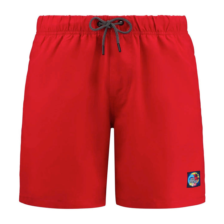 Surf Society Swim Shorts in Red