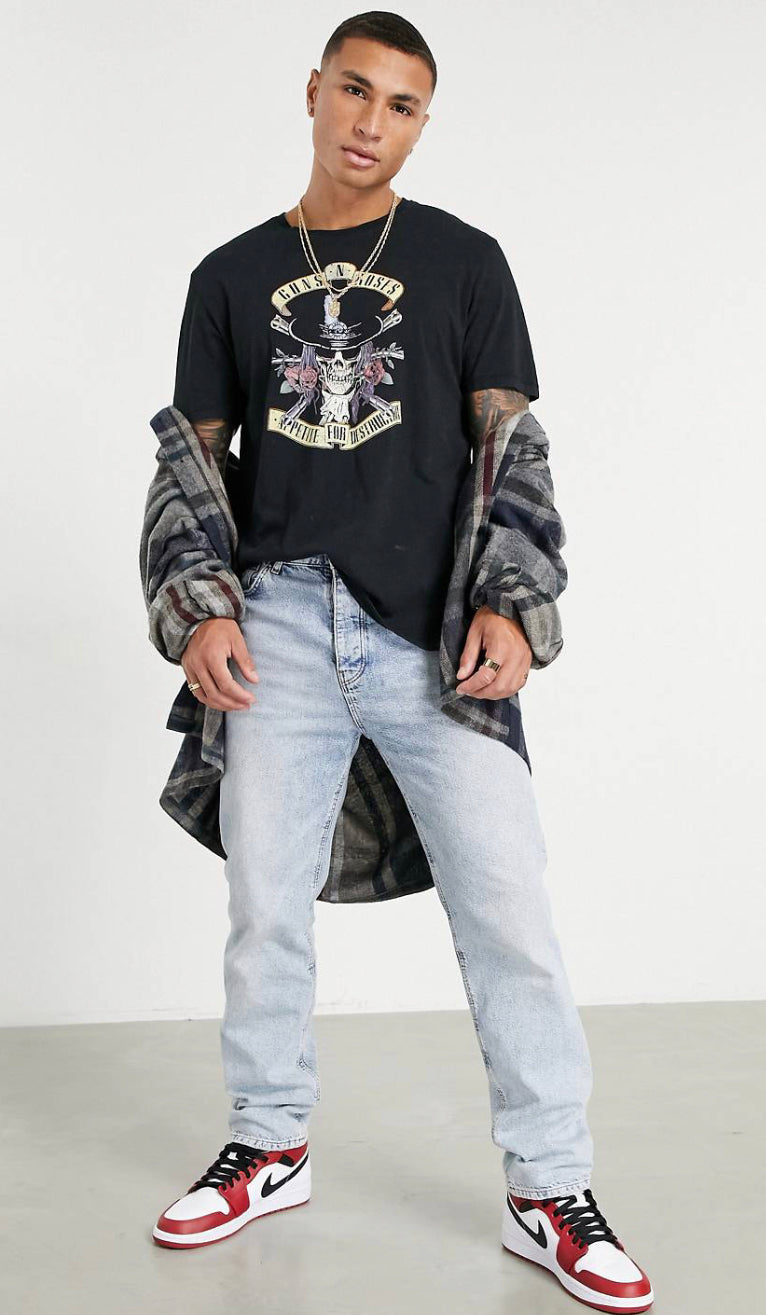 Only & Sons t-shirt with Guns N’ Roses  print in black