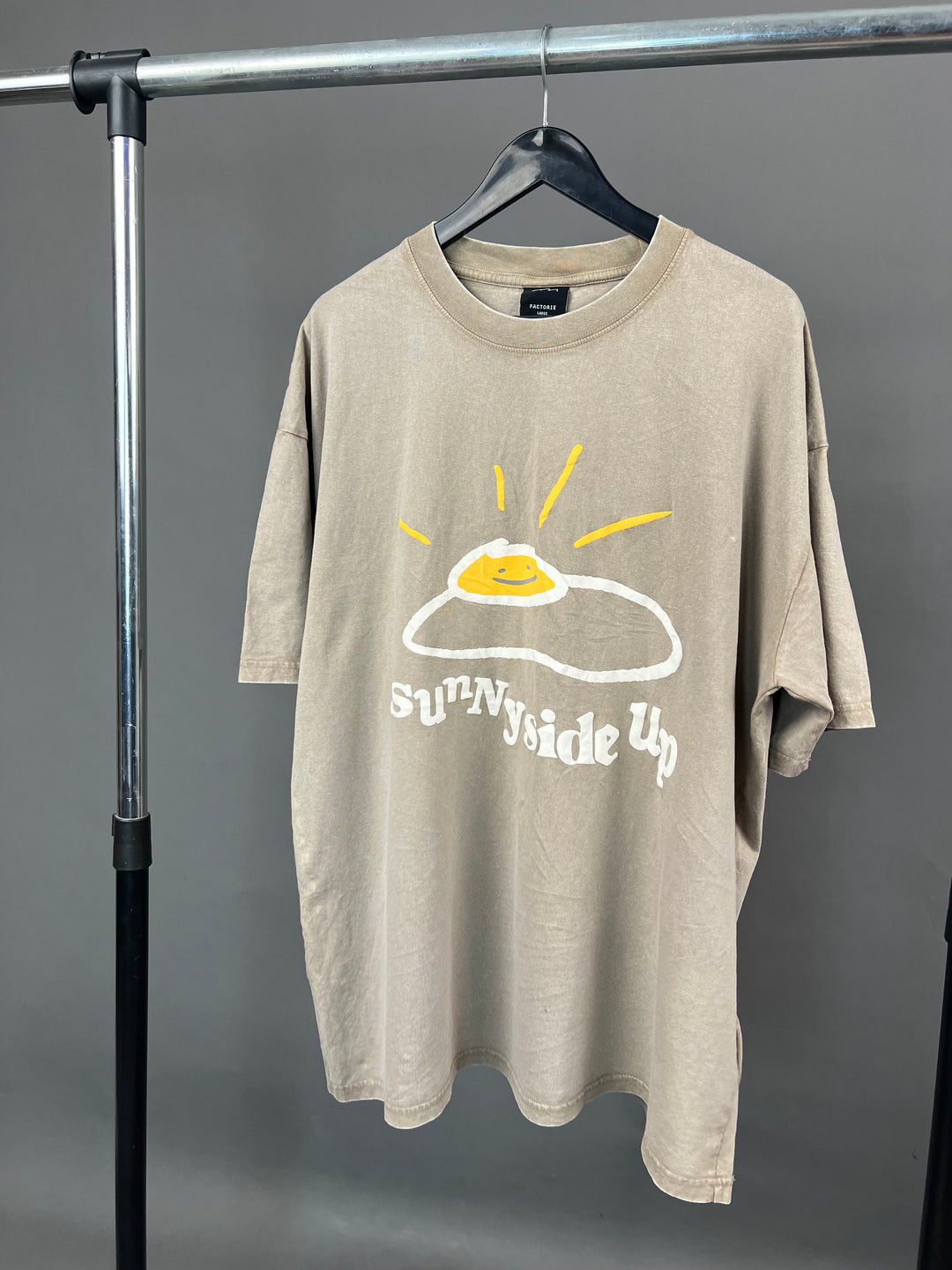 Factorie Sunny Side up T-shirt in brown