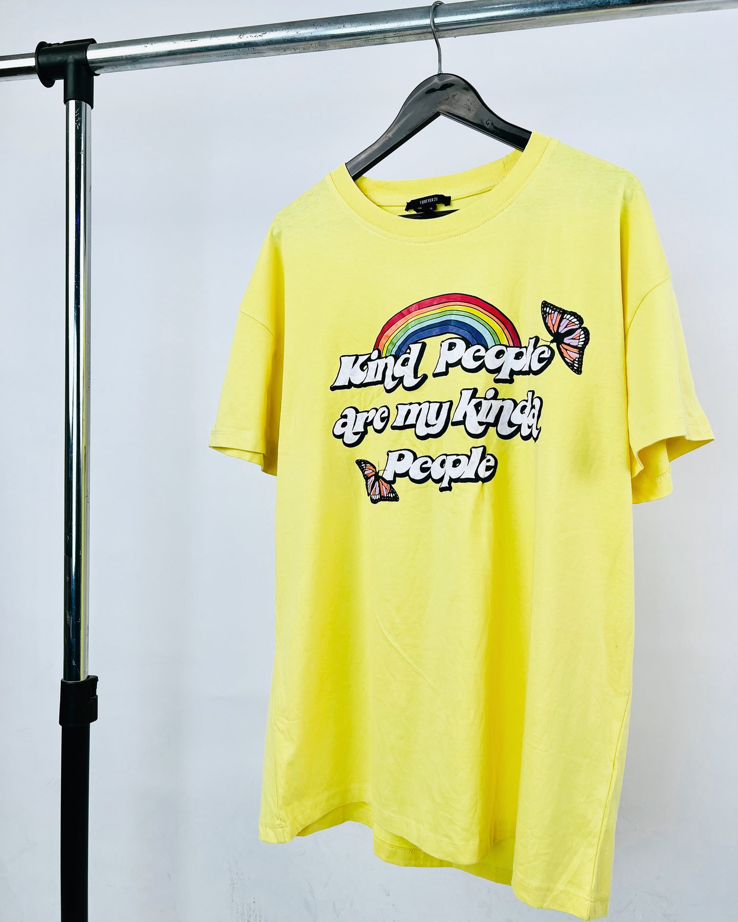 Forever 21 print T-shirt in yellow