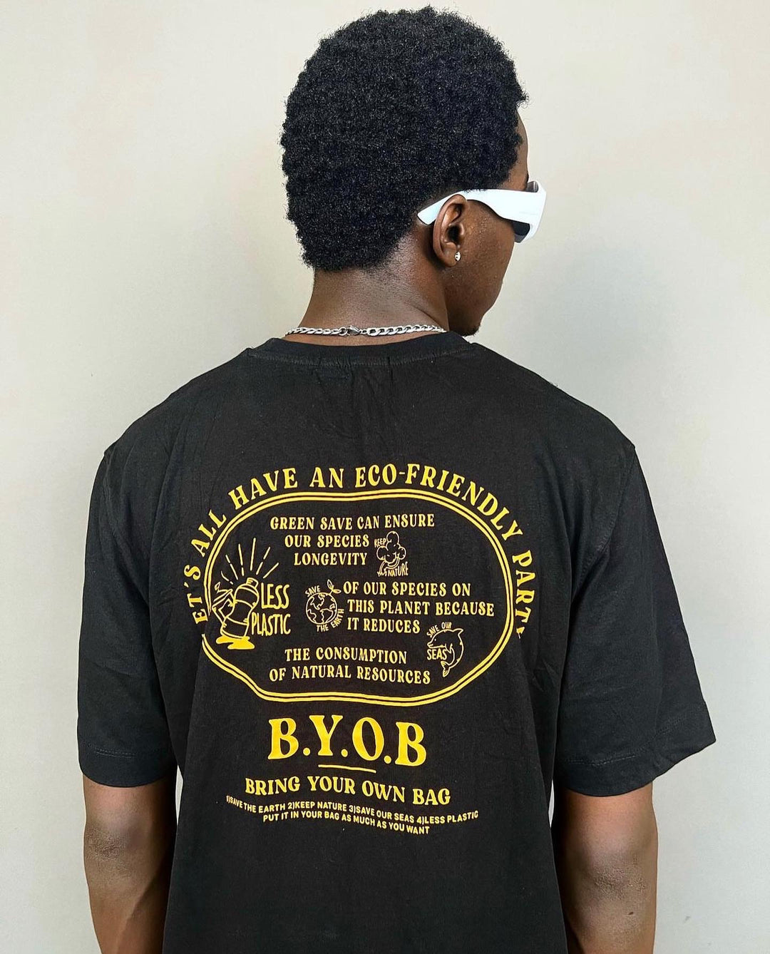 H Essentials BYOB Backprint T-shirt in black