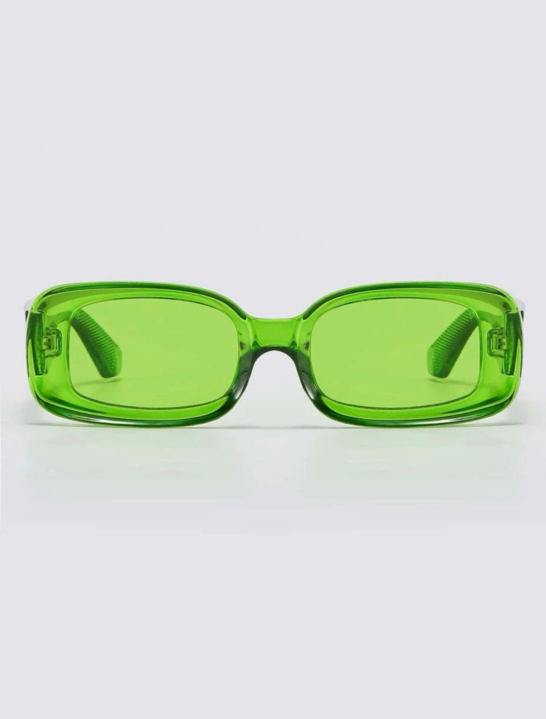 Square Frame Sun Glasses in All Green