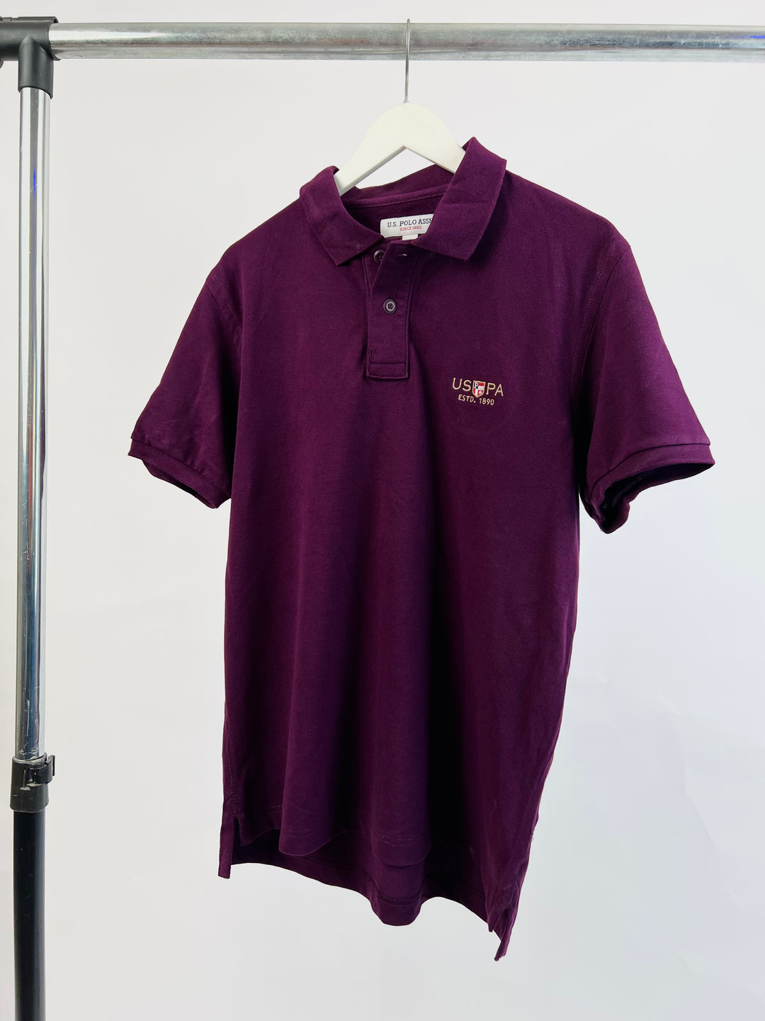 U.S polo assn short sleeve polo shirt in purple