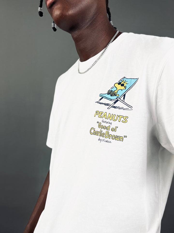 Peanuts Backprint T-shirt in white