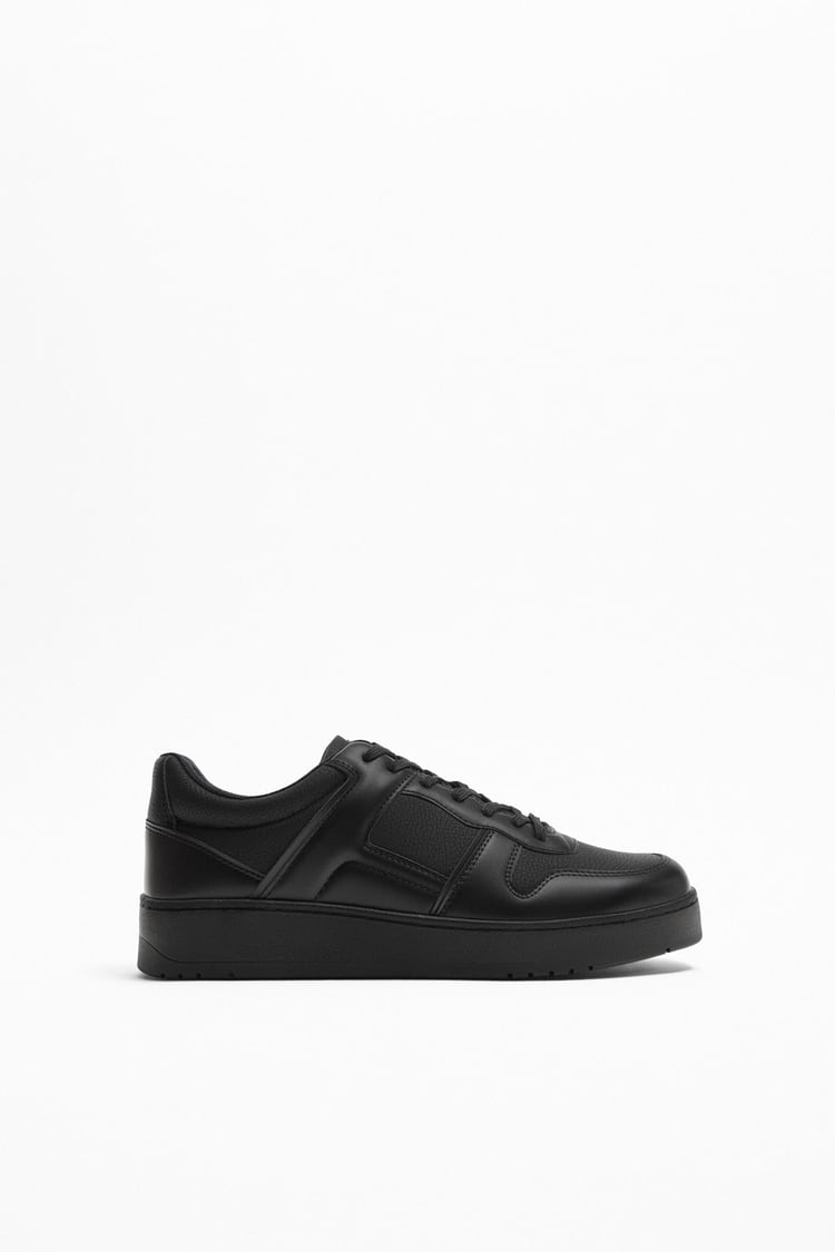 Zara Monochrome Trainers in Black