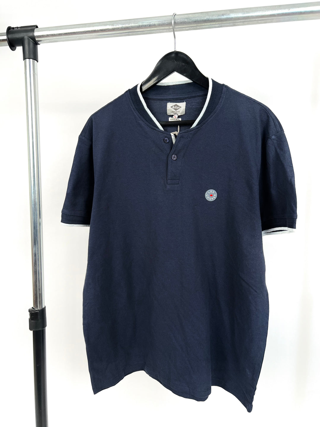 Lee Cooper Mandarin Collar with tipping shirt in Navy