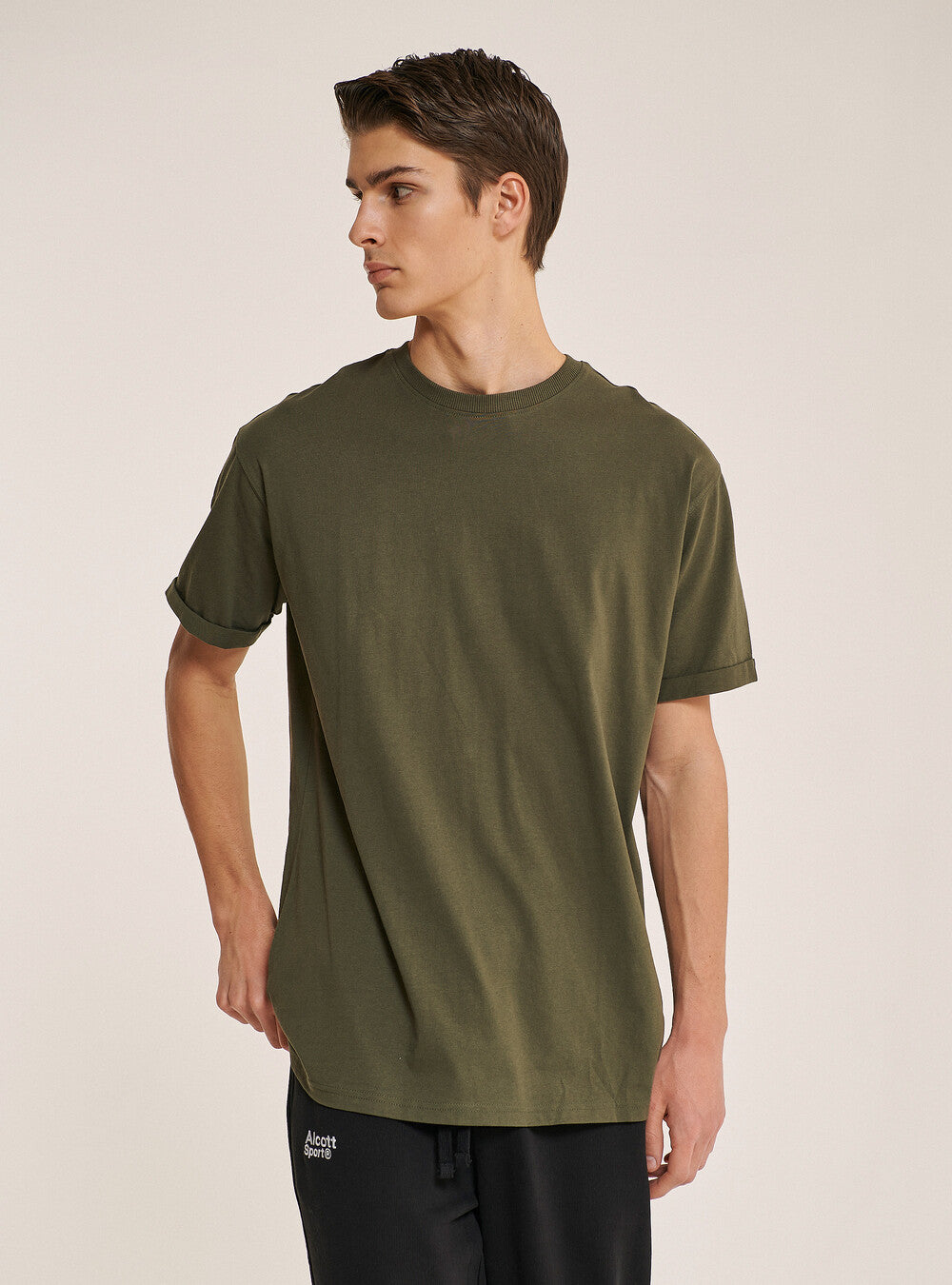 Alcott cotton t-shirt in army green