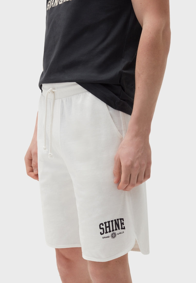OVS Shine Drawstring shorts in white