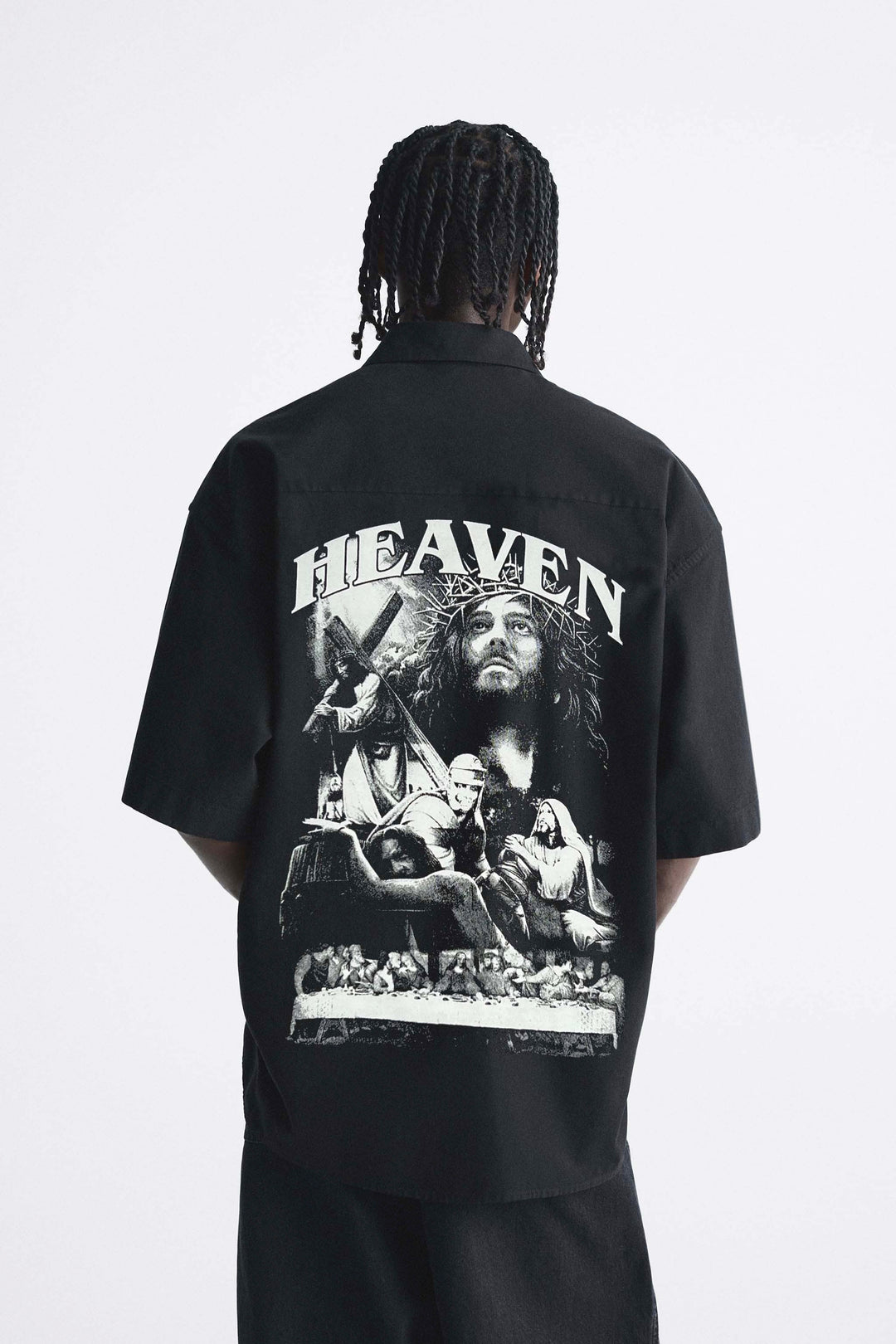 Garm Island Heaven Oversized Short Sleeve Shirt in black