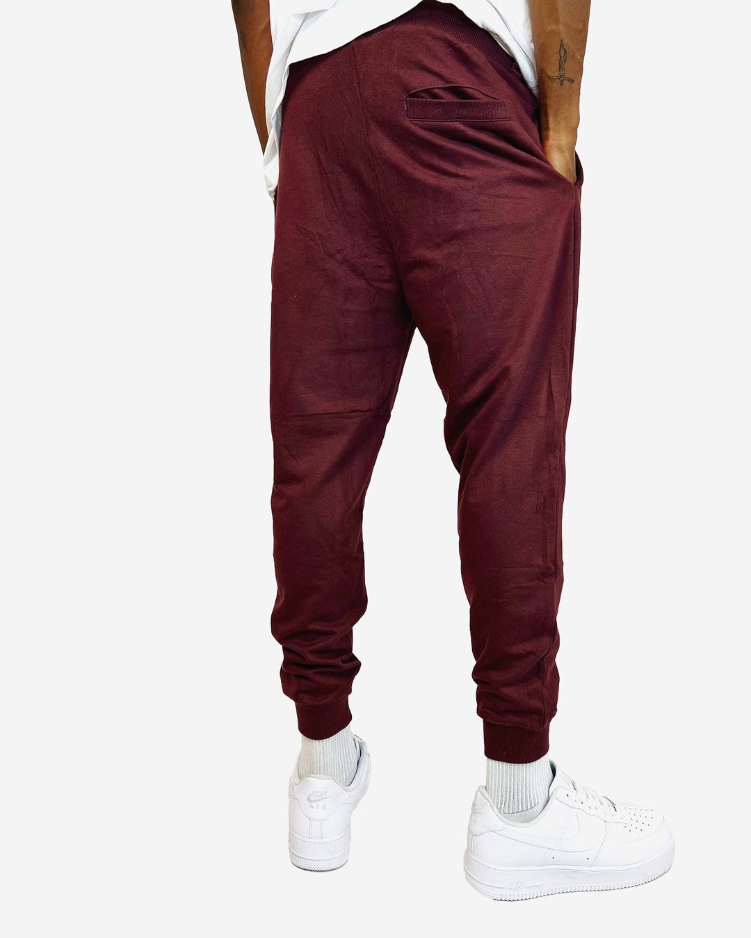 Twenty4 man Dragon Print Jogger pants in Burgundy