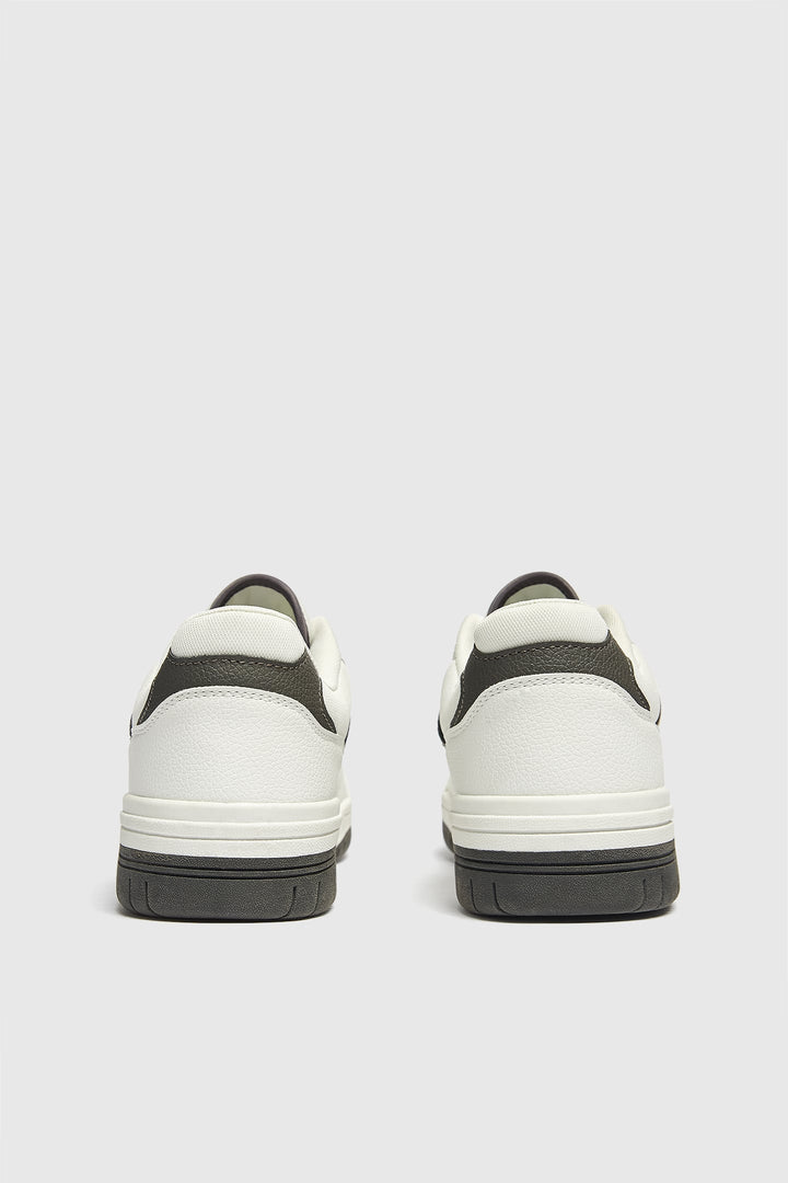 Pull&Bear retro casual trainers in white