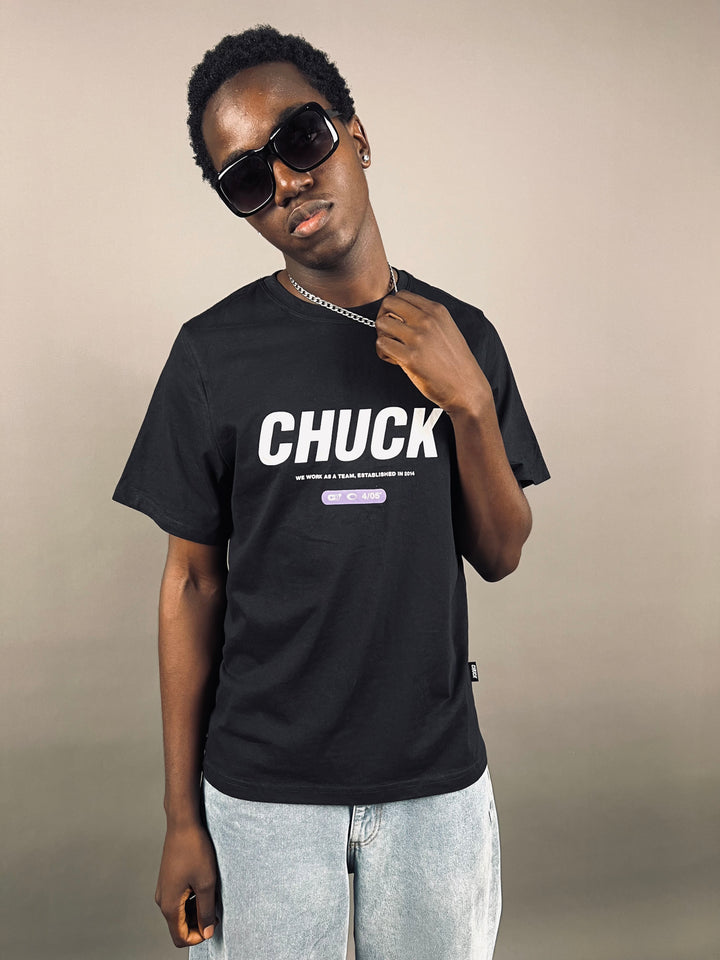 Chuck Text print T-shirt in black