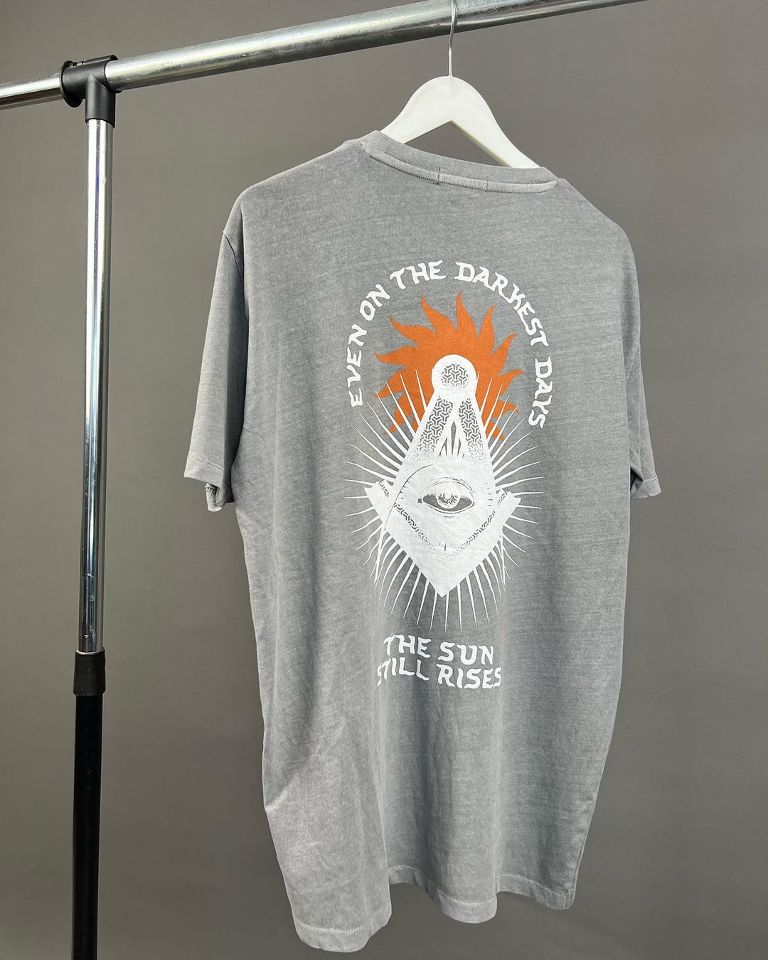 Replay Horus Backprint T-shirt in gray