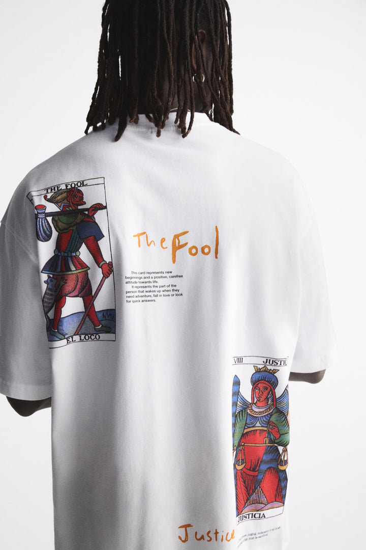 ZARA TAROT © NAIPES HERACLIO FOURNIER T-SHIRT IN WHITE