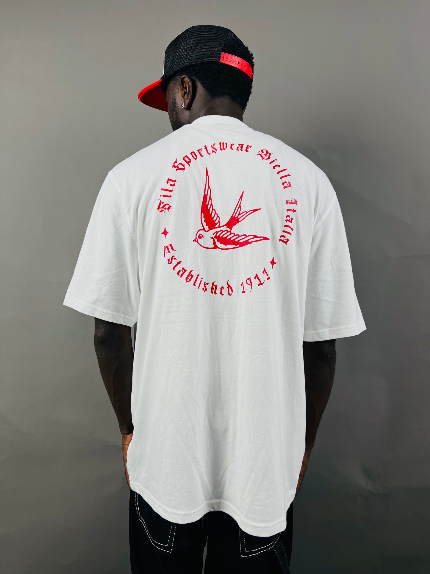 FILA sparrow Backprint T-shirt in white