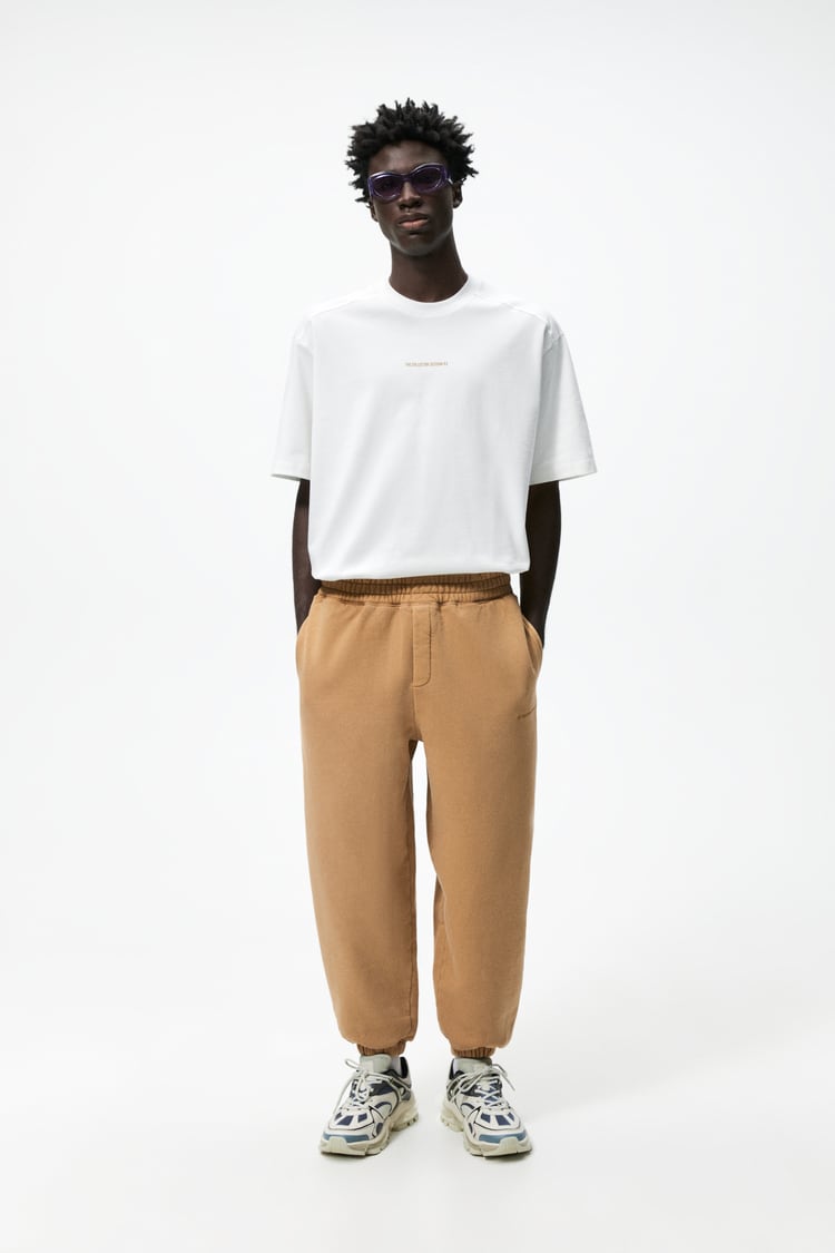 Zara heavyweight slogan t-shirt in white