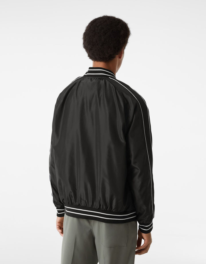 Bershka lightweight nylon effect varsity jacket