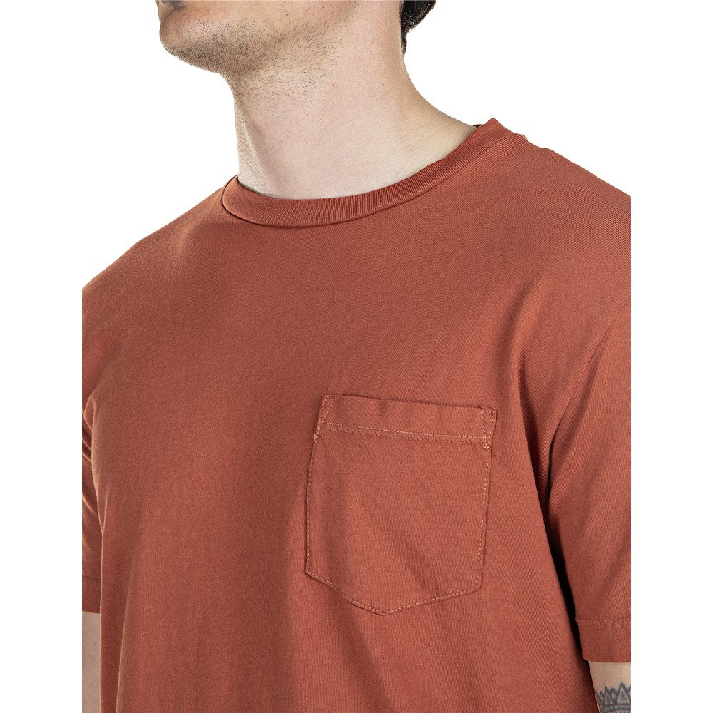 Replay second life organic cotton t-shirt burnt orange