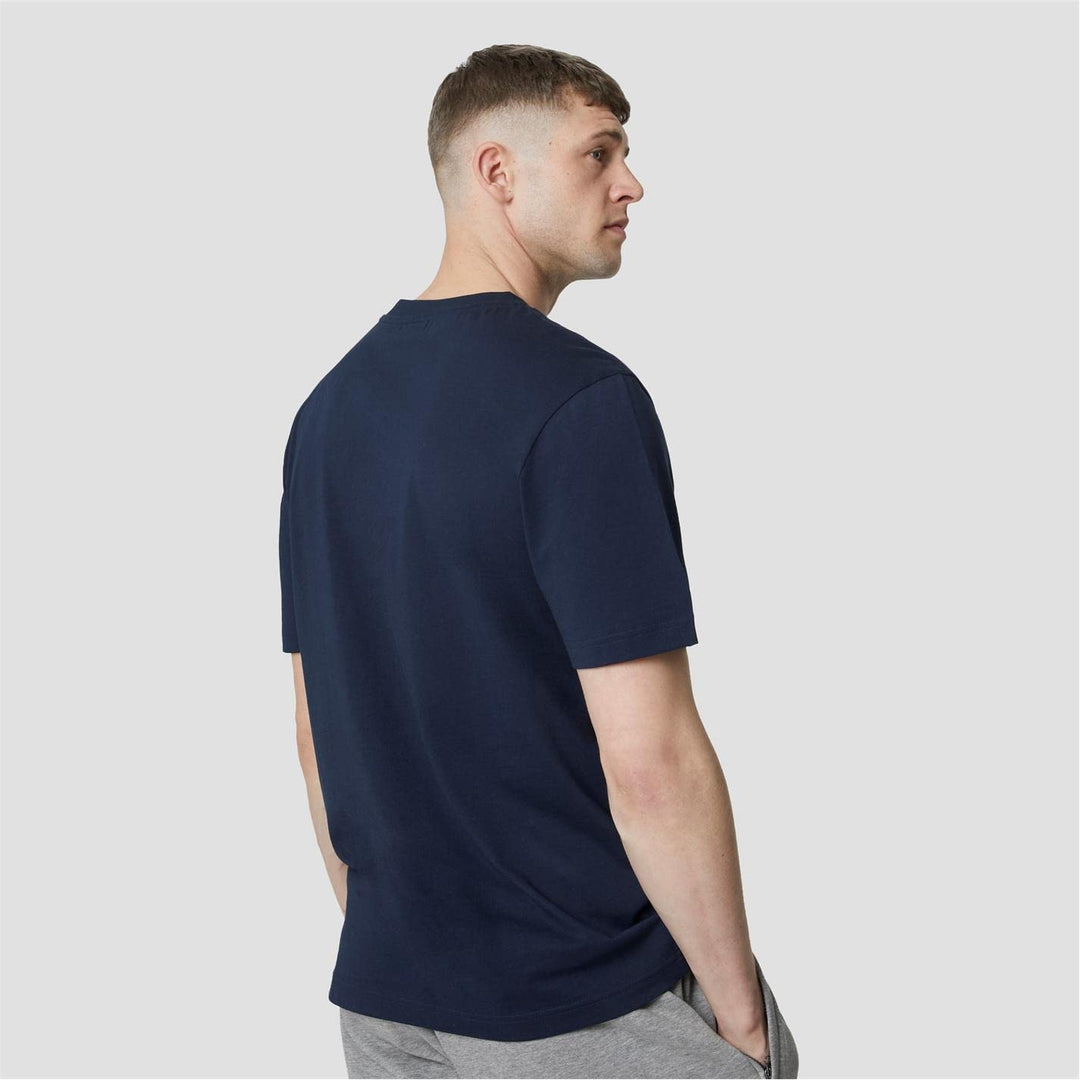 Lonsdale Essential logo T-shirt in navy