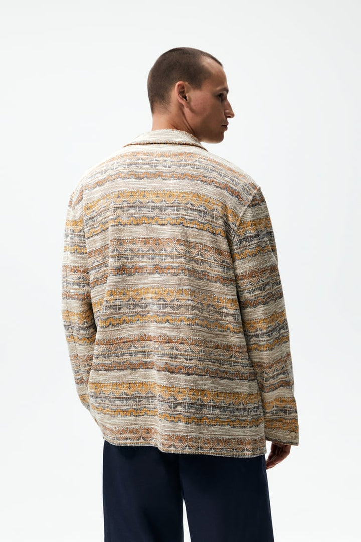 ZARA GEOMETRIC JACQUARD OVERSHIRT