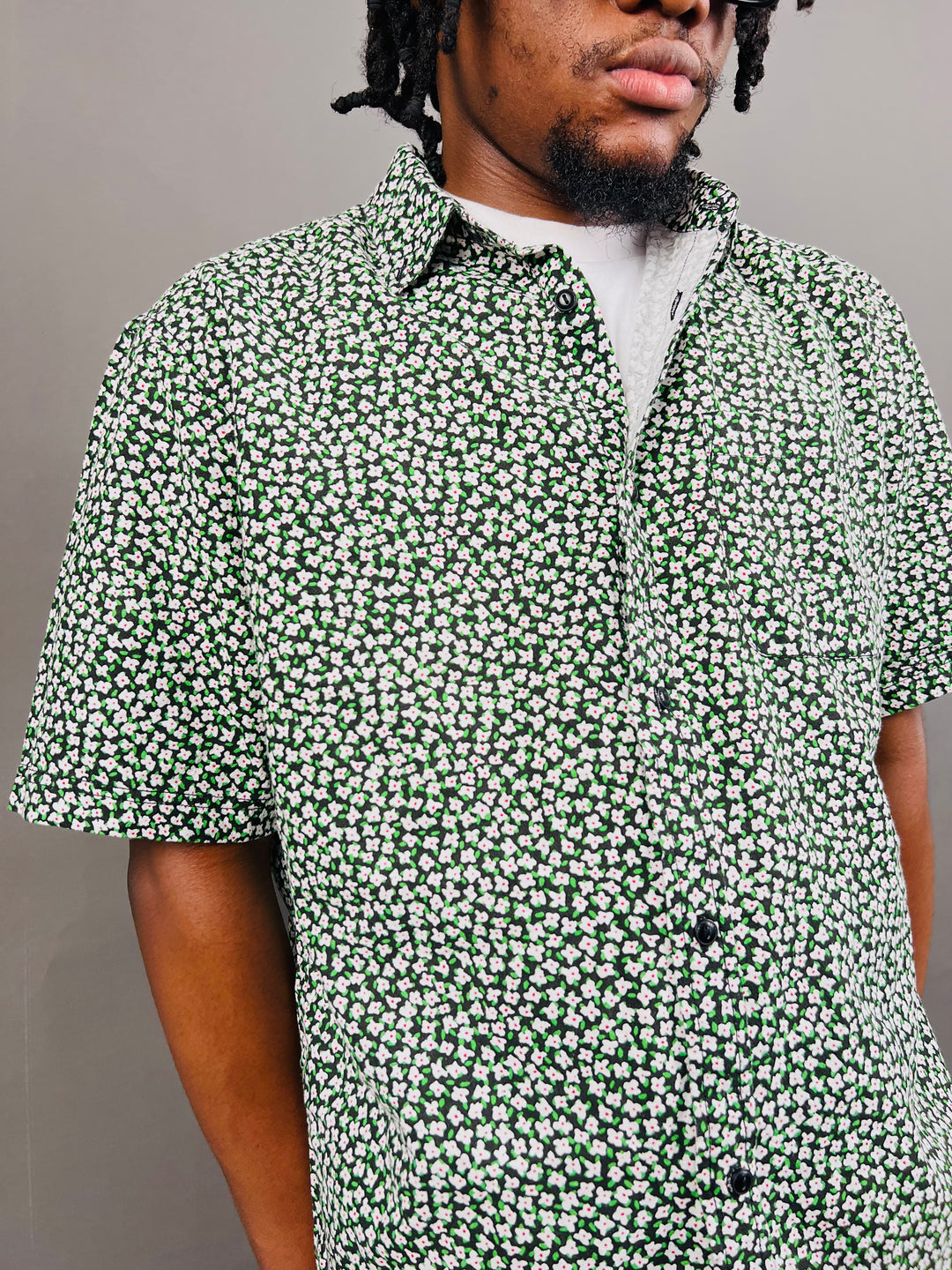 Element meadow short sleeve shirt in green