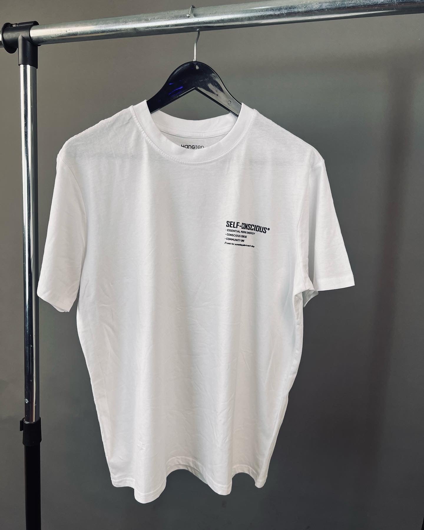 Hangten Self-Conscious print T-shirt in white – Garmisland