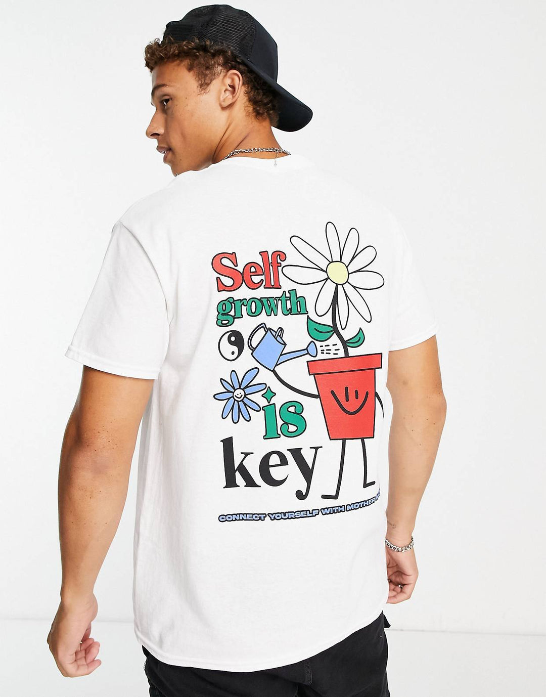 New look self growth t-shirt in white