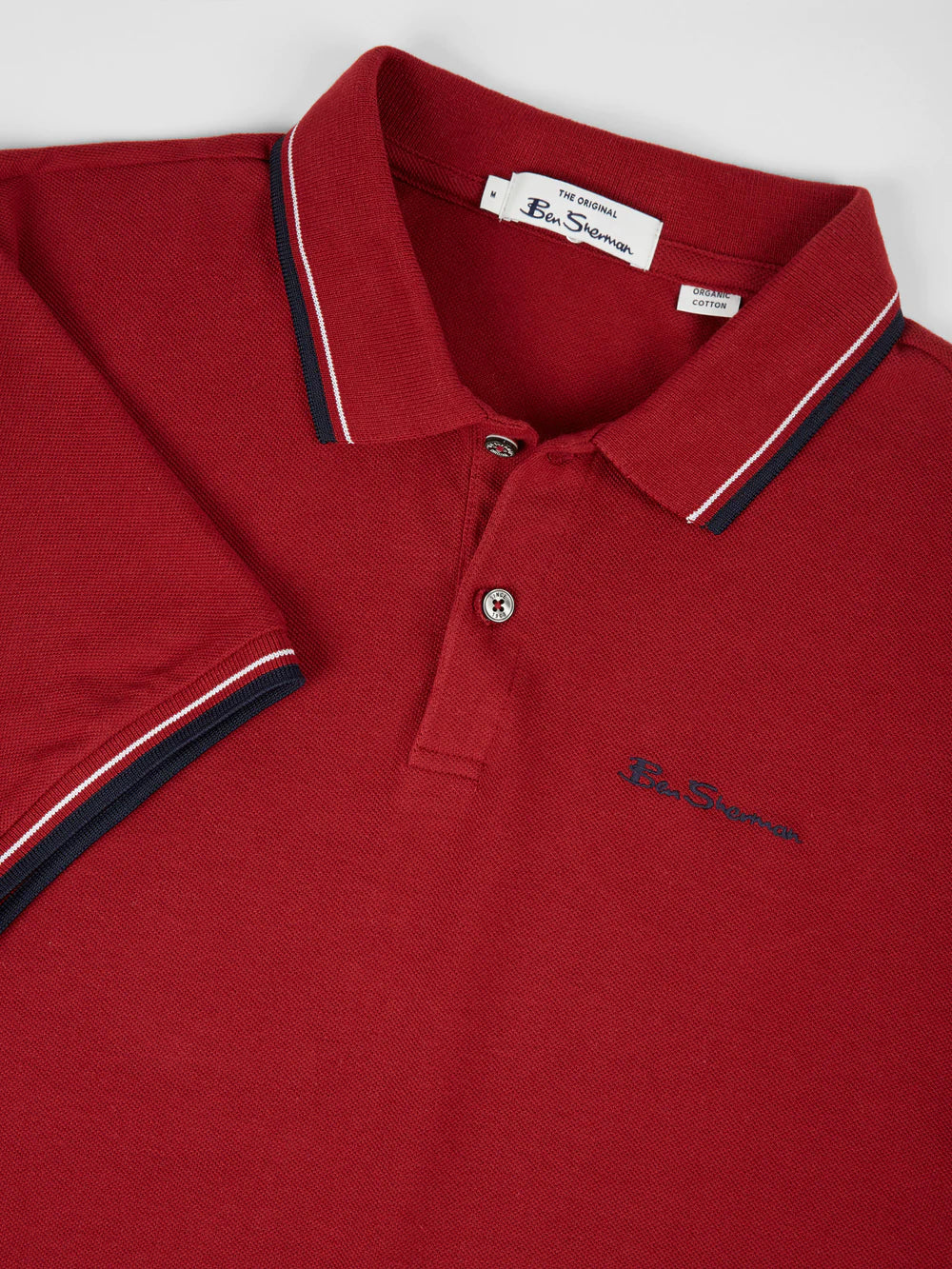 Ben Sherman polo shirt with tipping in red