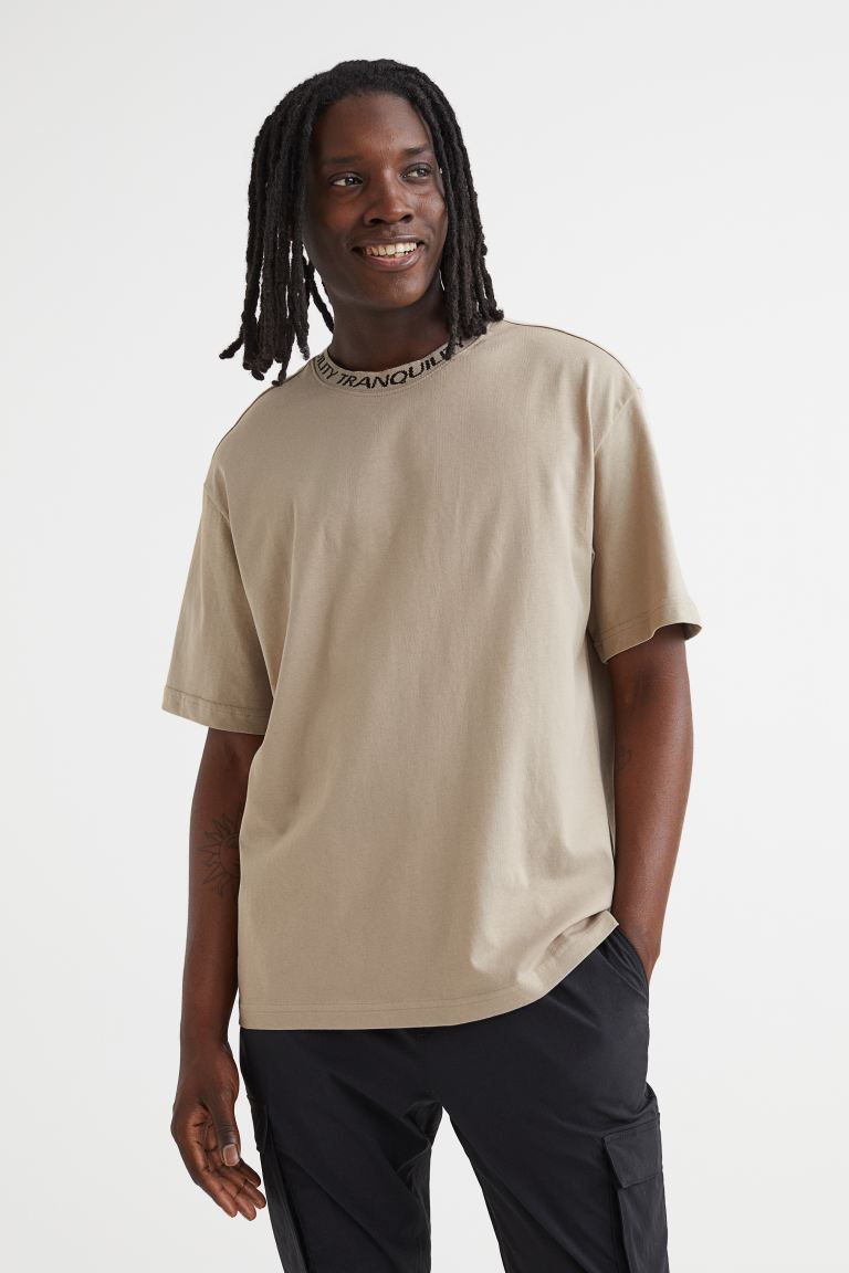 H&M tranquility t-shirt in beige