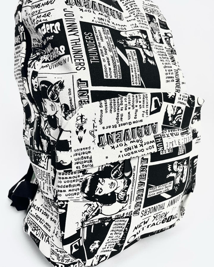 Johnny Thunders Comic Print Backpack Bag