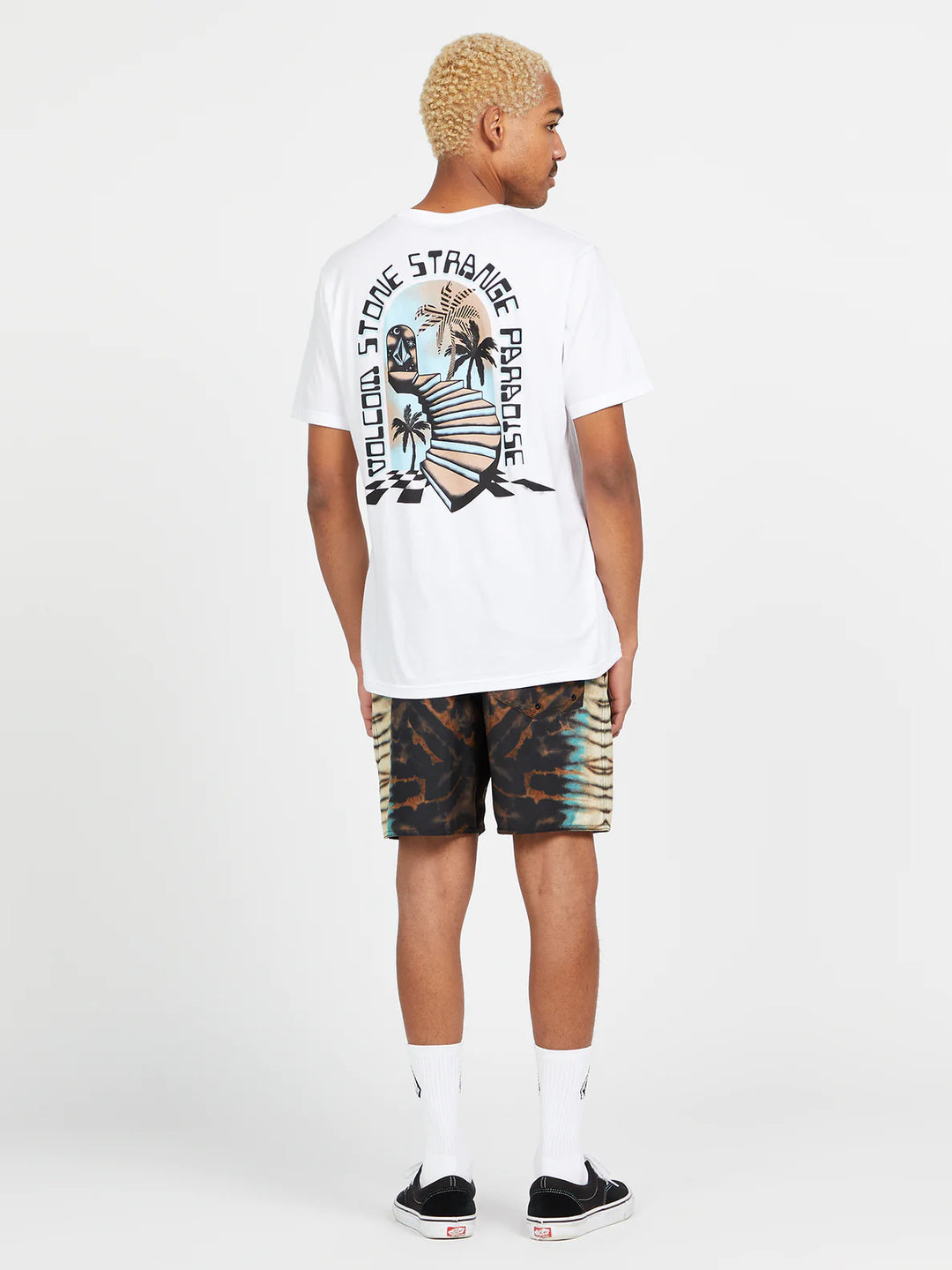 MYSTO STAIRS SHORT SLEEVE T-shirt - WHITE