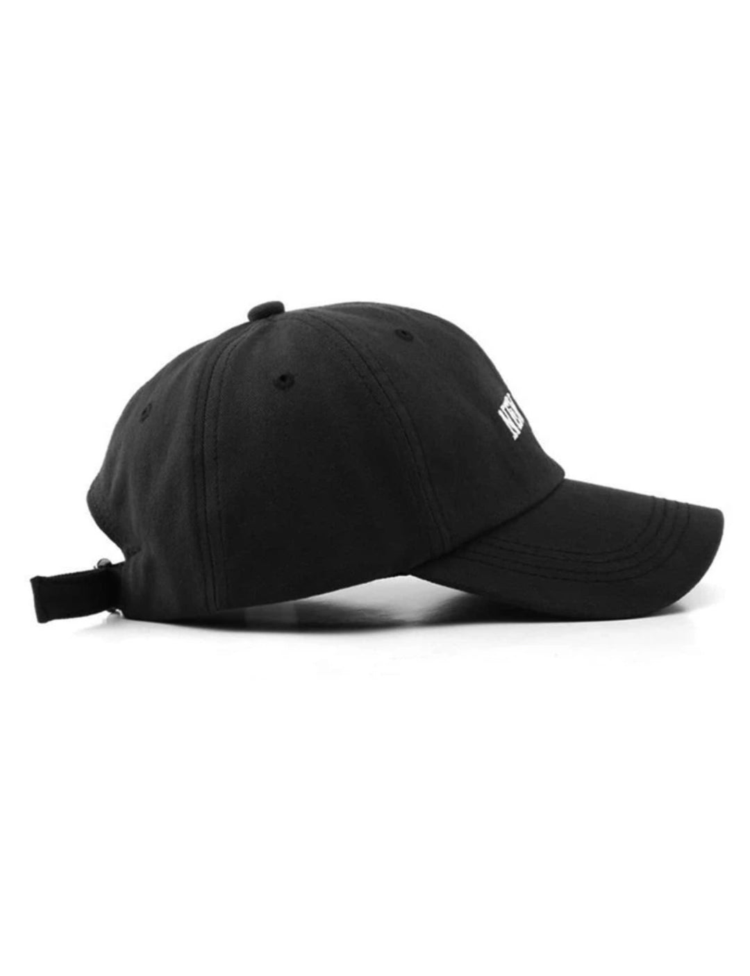 New York Embroided Baseball Cap in Black