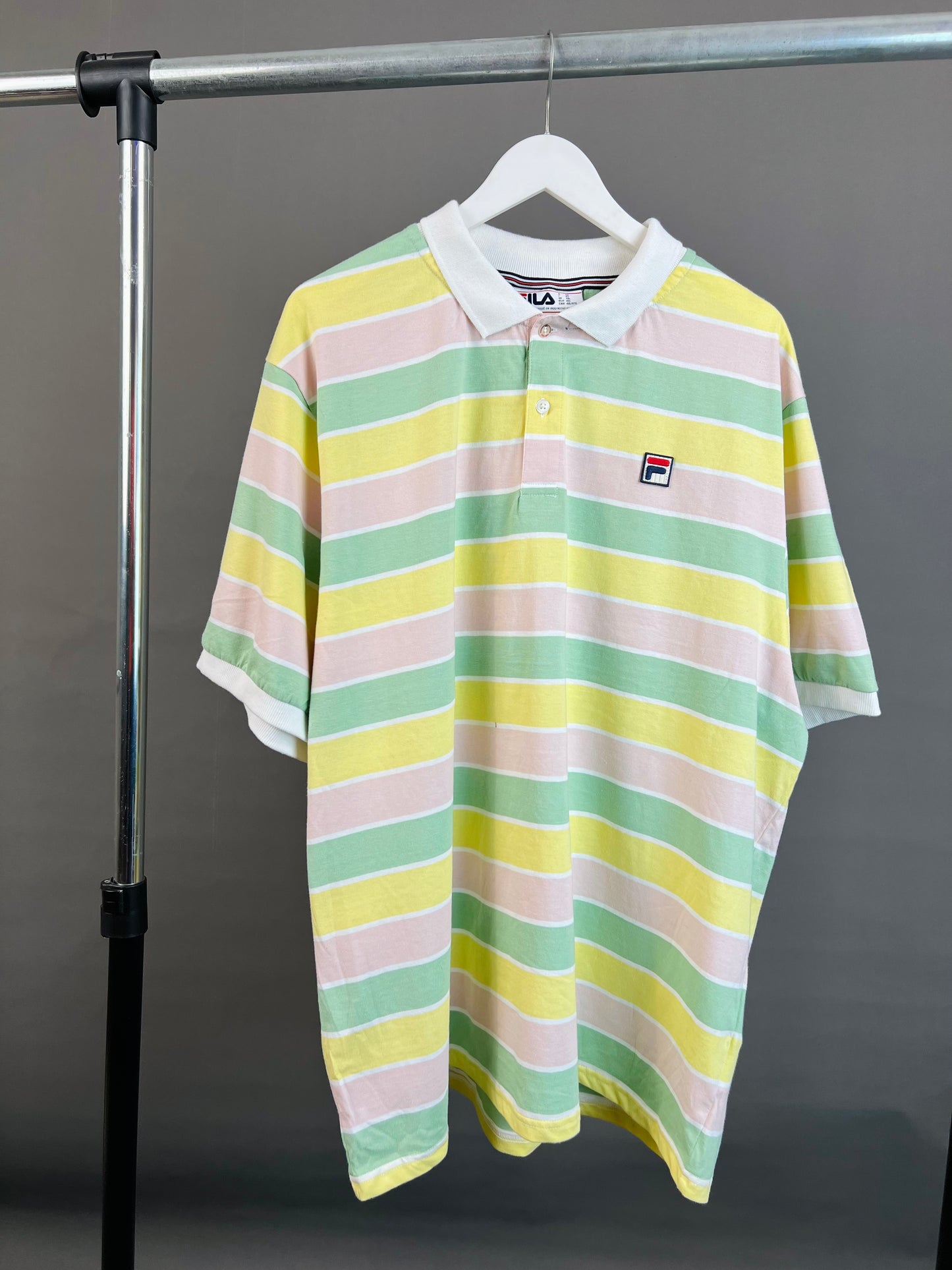 Fila colorful barstripe polo shirt