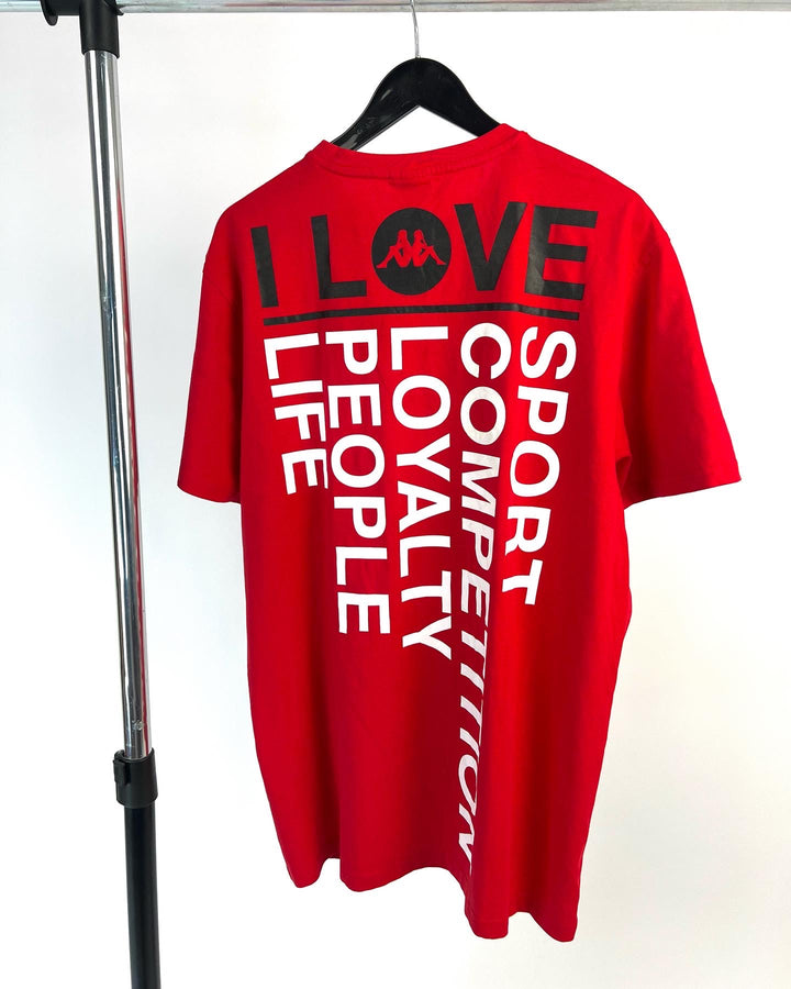 Kappa Love Backprint T-shirt in red