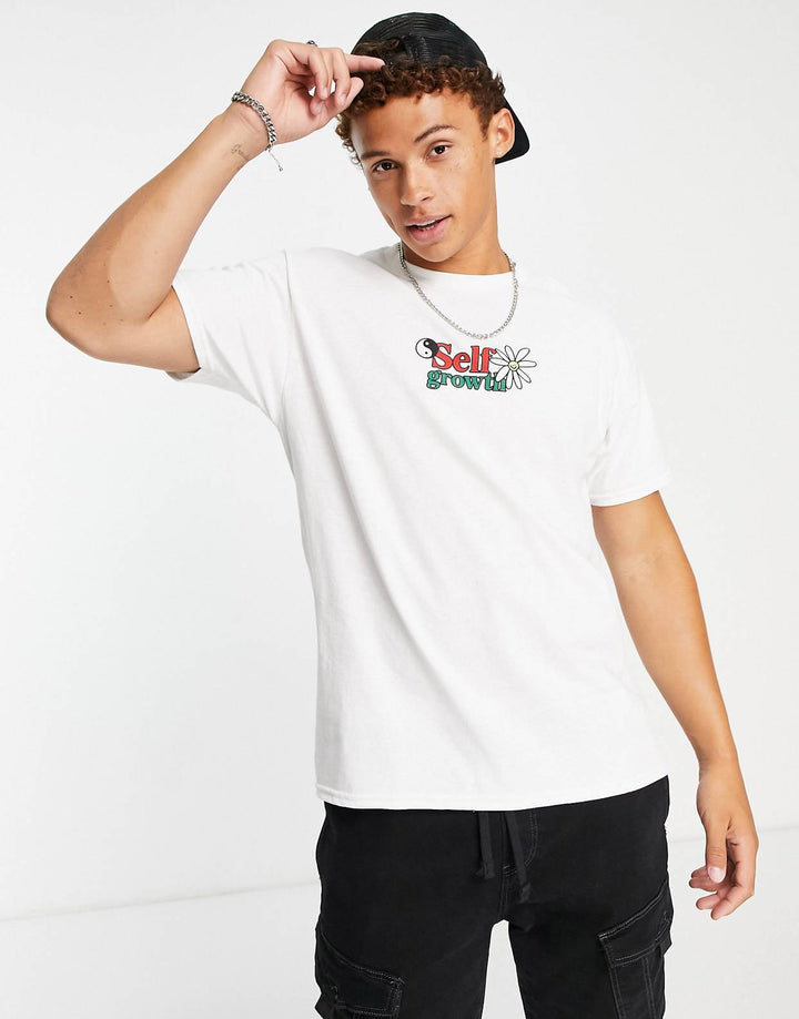 New look self growth t-shirt in white