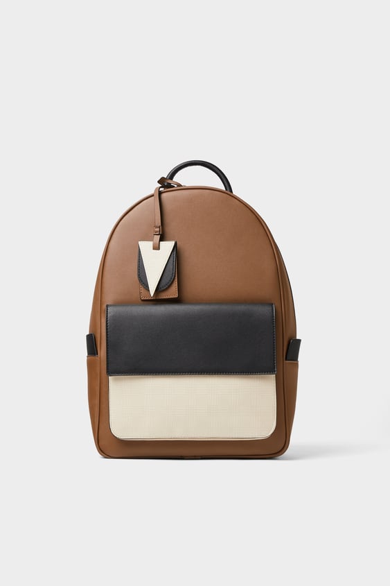 ZARA TRICOLOR BACKPACK BAG