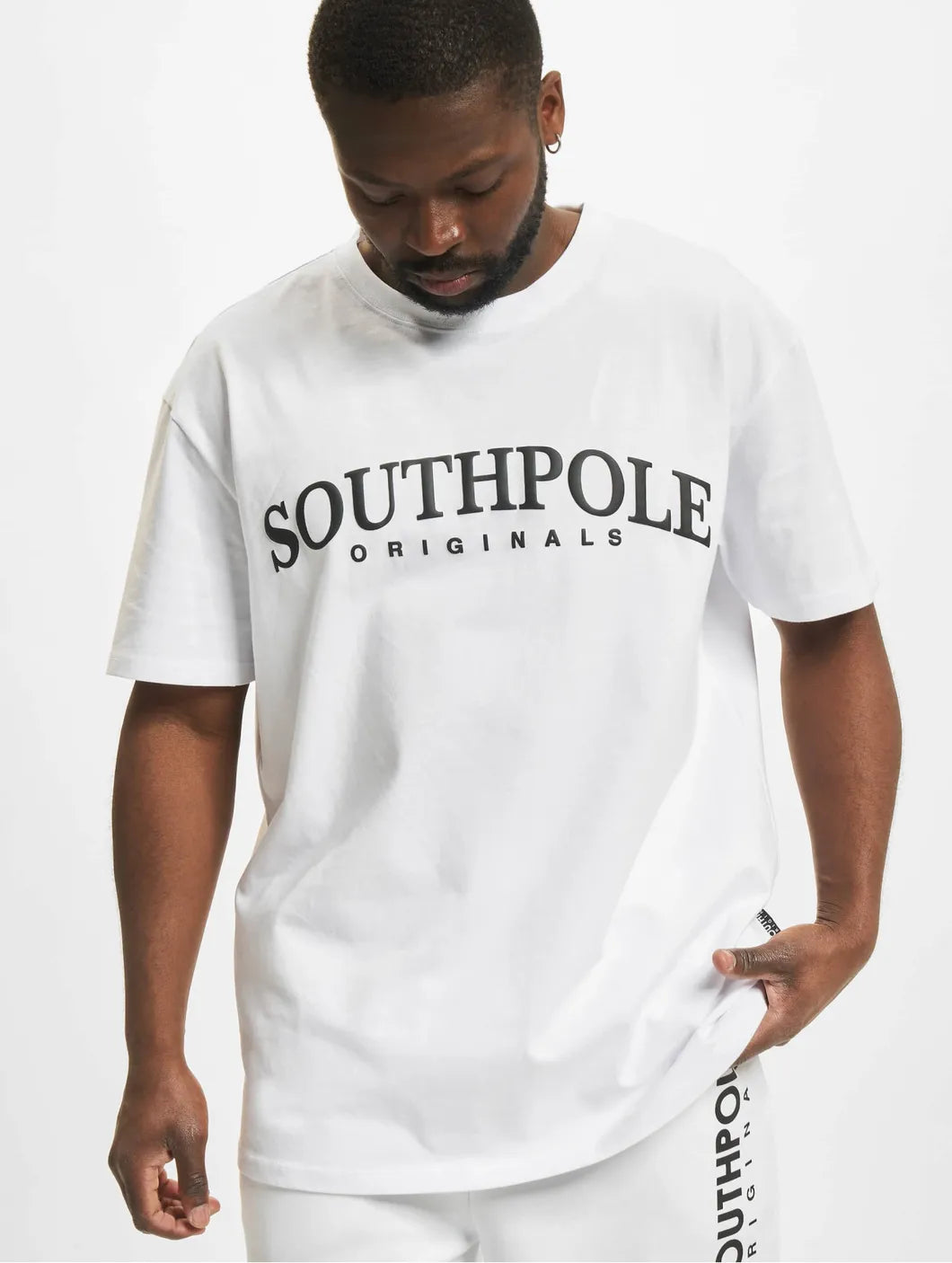 South Pole Puffer print T-shirt in white