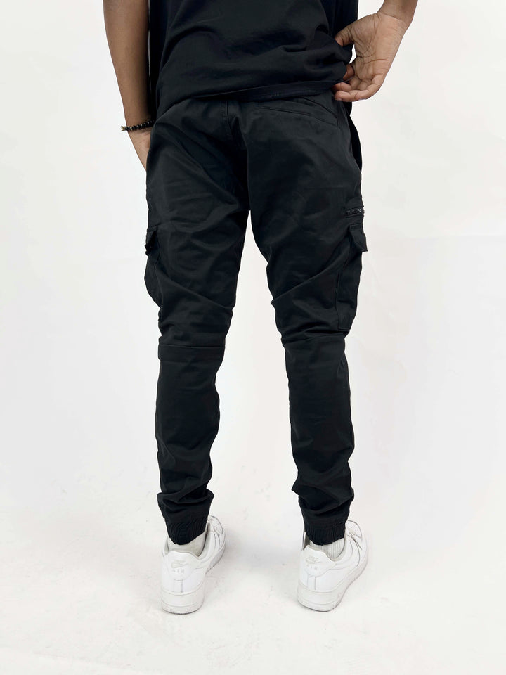 Valerie cuff Cargo Pants in black