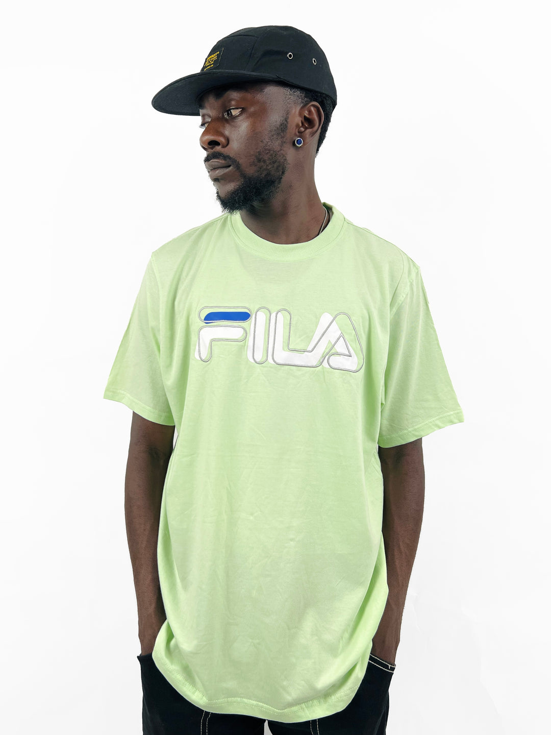 Fila logo print t-shirt in lime