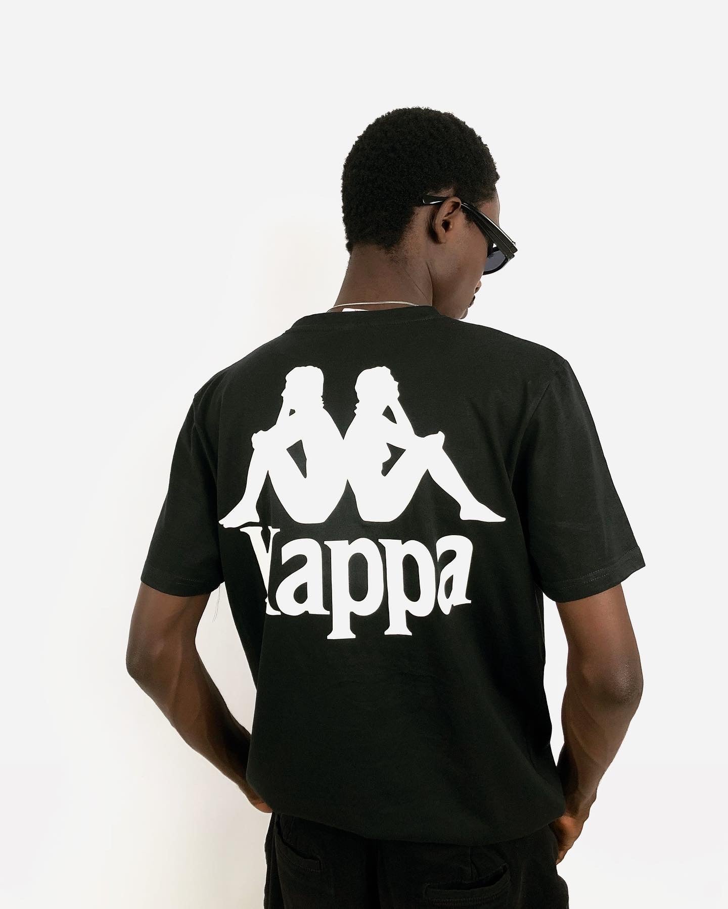 Kappa Backprint T-shirt in black