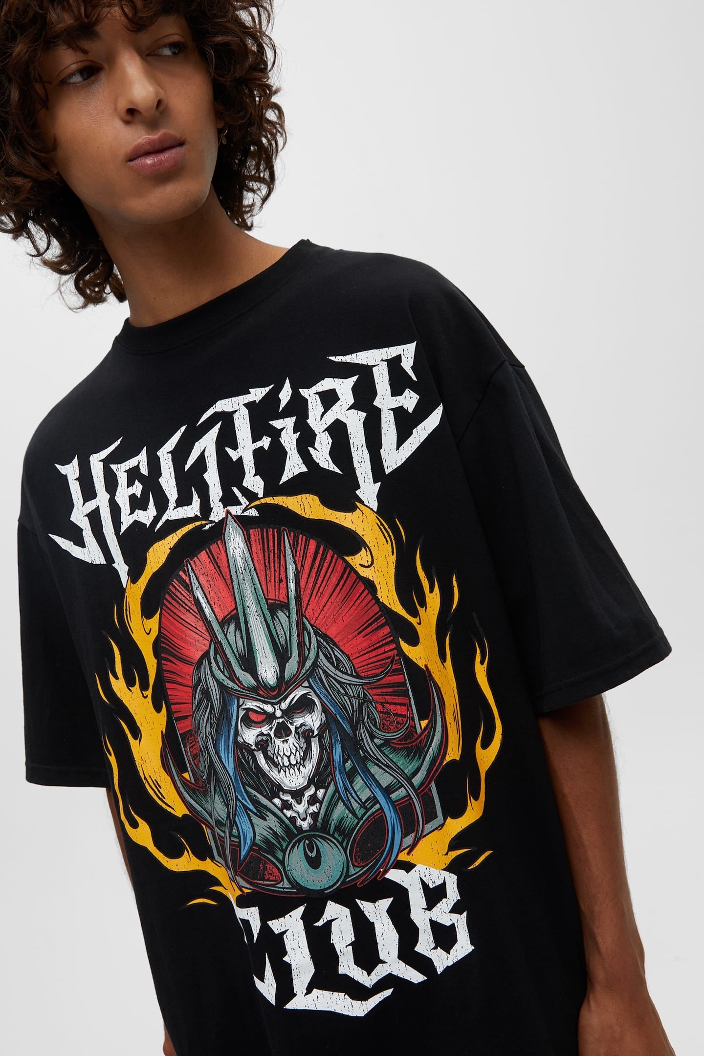 Pull Bear stranger things hellfire club t shirt