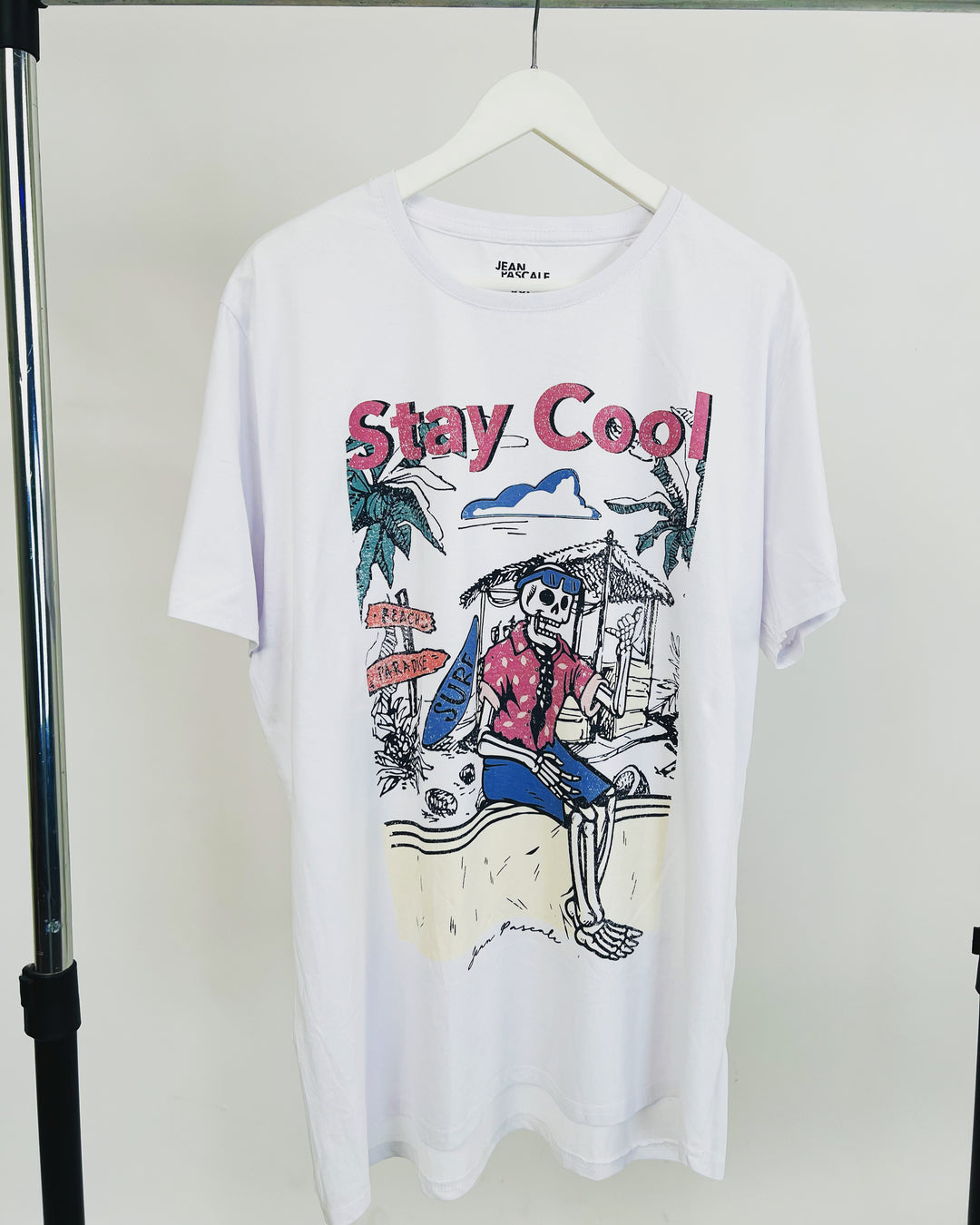 Jean Pascale stay cool photoprint T-shirt in white